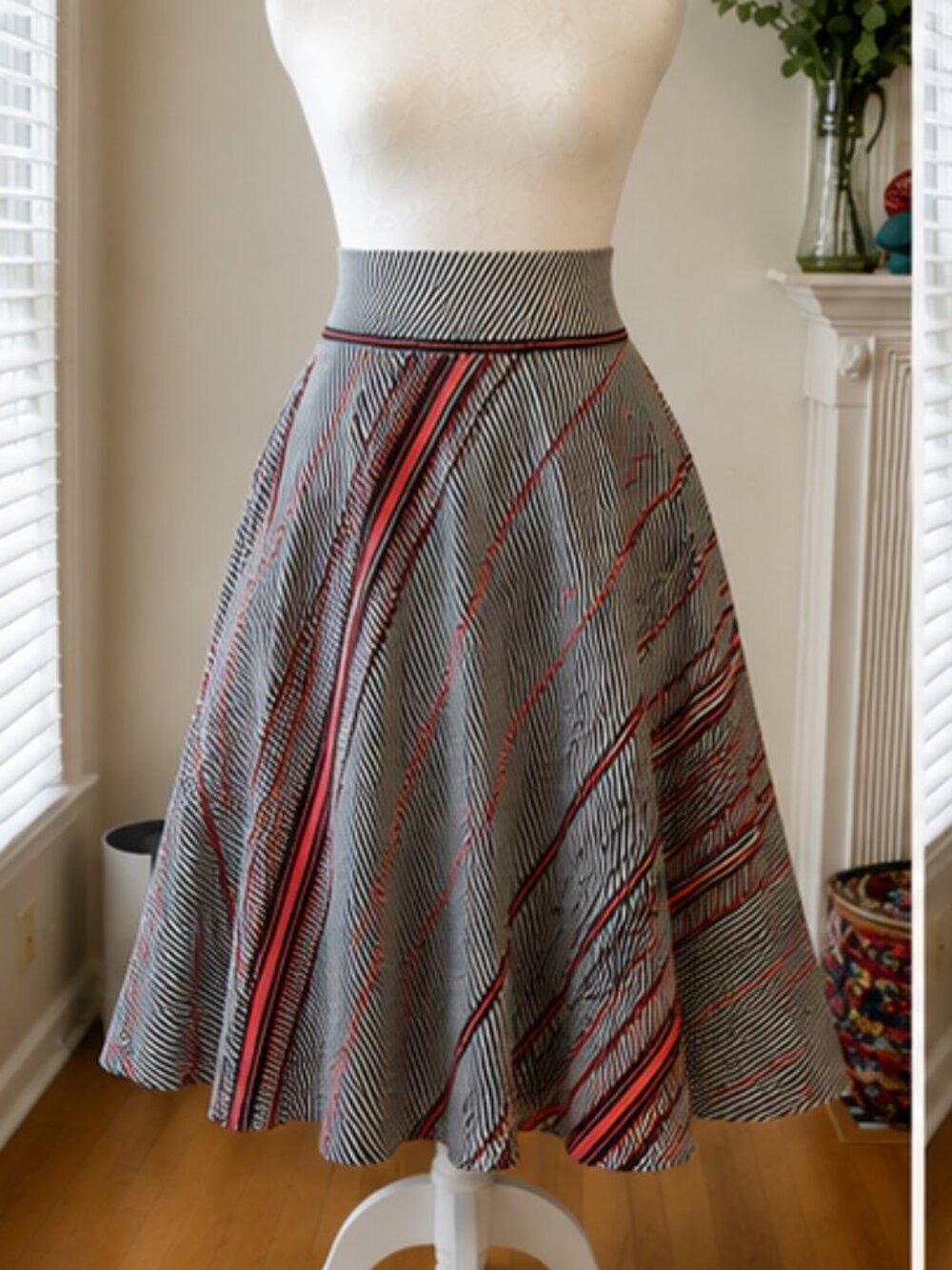 JIBRI Missoni Deadstock Textured Swing Midi Skirt Plus Size 18 20